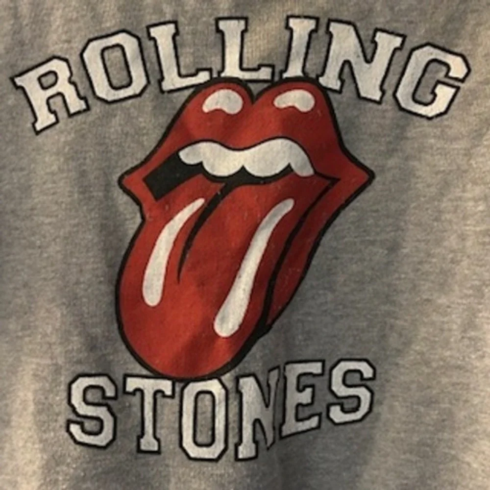 Rolling Stones Sweatshirt Graphic Band Tee Heather Gray‎ Crew Neck